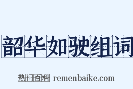 韶华如驶组词是什么意思的图片